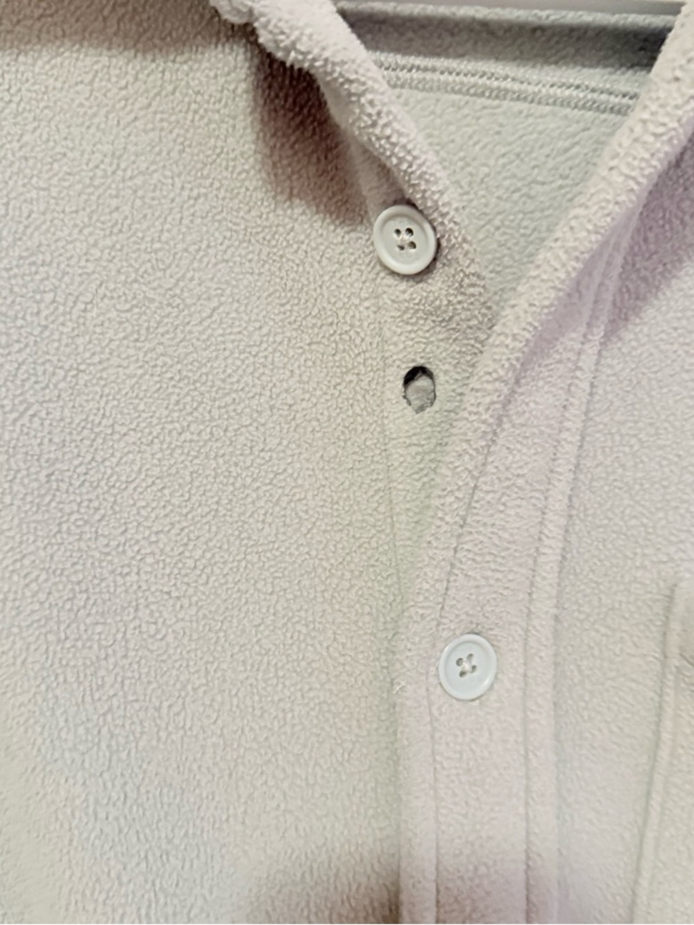 TNA women’s Sage Green Fleece Button-Up Shirt - Picture 2 of 3